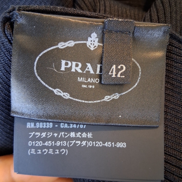 Prada 2018 Collection Silk Zip Front Tee Shirt Size 6 - Picture 12 of 16